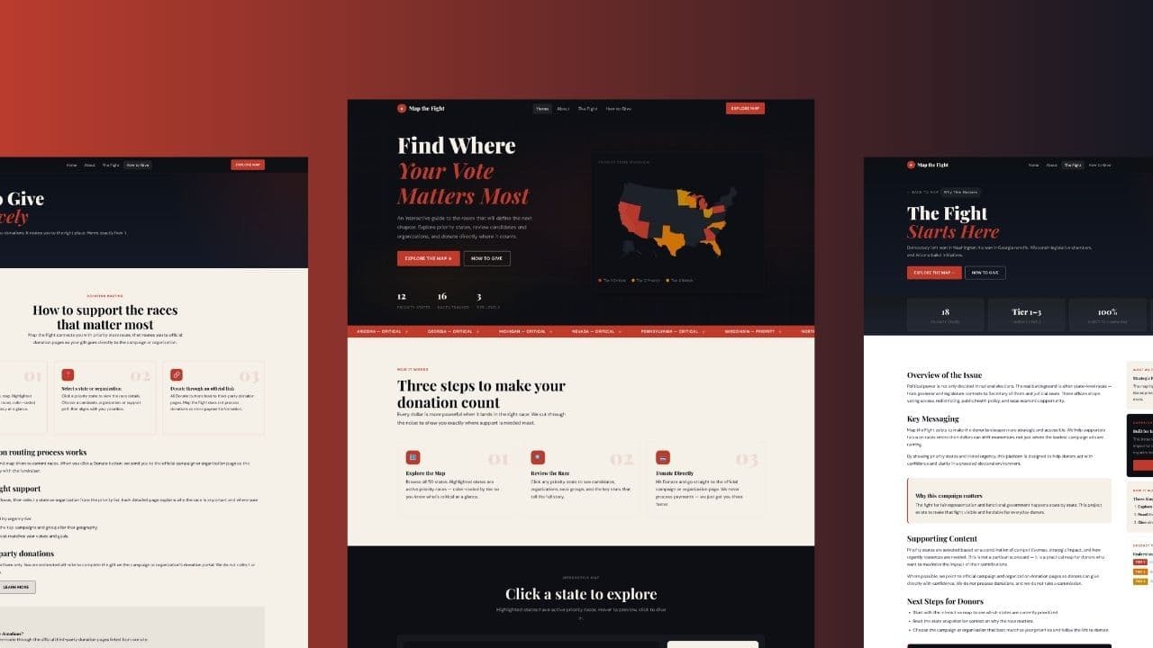 Map the Fight – Political Donation & Election Awareness Platform